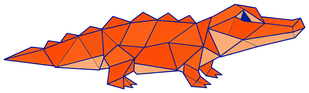 Small origami alligator