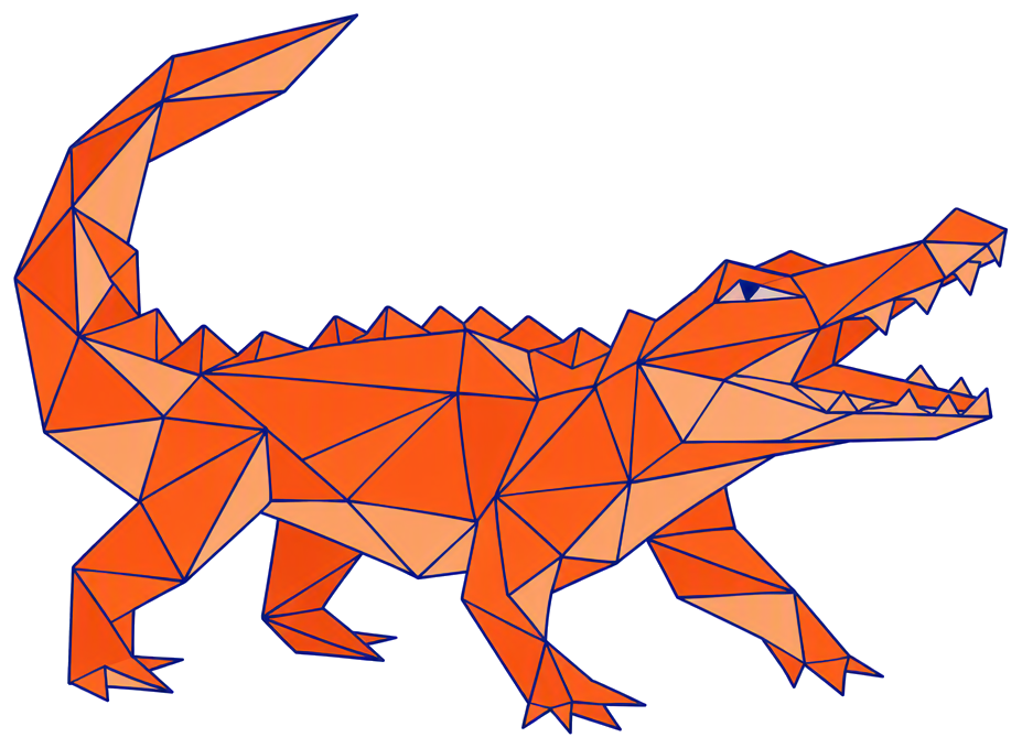 Large origami alligator